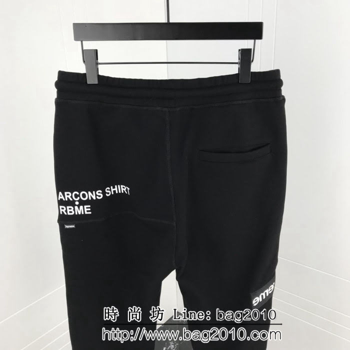 suPreme18ss秋冬新款衛褲 經典品牌LOGO印花 絨厚款 面料選用百分百純棉 高版本情侶款 ydi2074